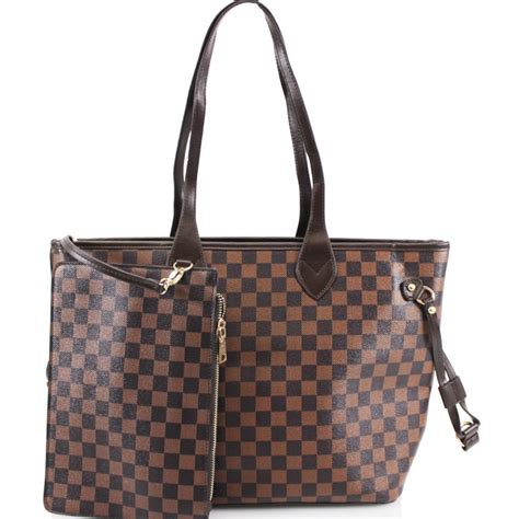 lv brown checkered bag